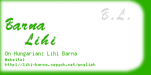 barna lihi business card